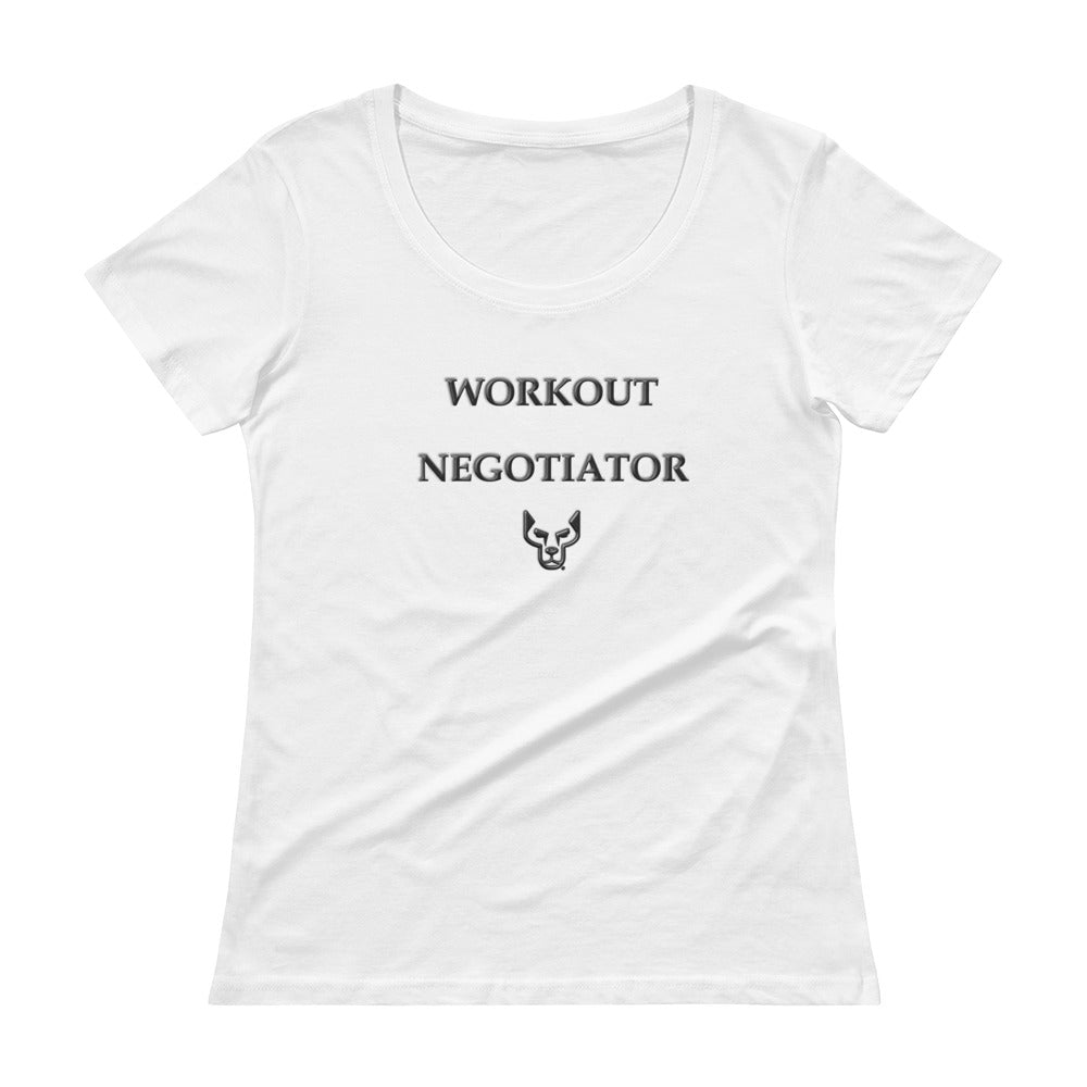 Workout Negotiator, Ladies' Scoopneck T-Shirt