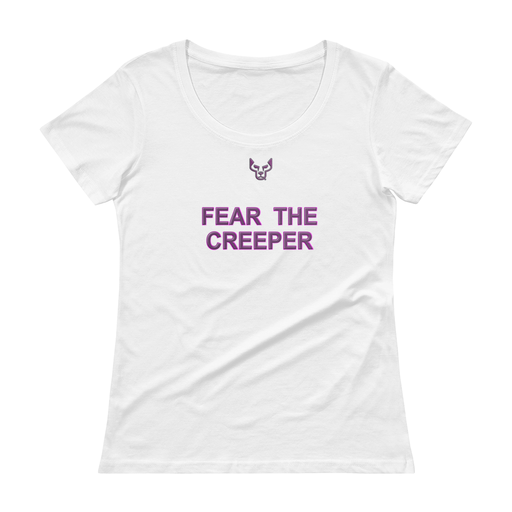 Ladies' Scoopneck T-Shirt, UnderDog, Fear the CreeperW