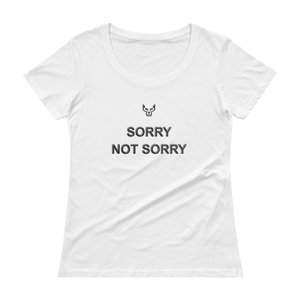 Ladies' Scoopneck T-Shirt, Sorry Not Sorry