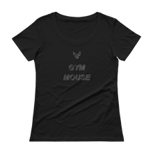 Ladies' Scoopneck T-Shirt, Gym Mouse